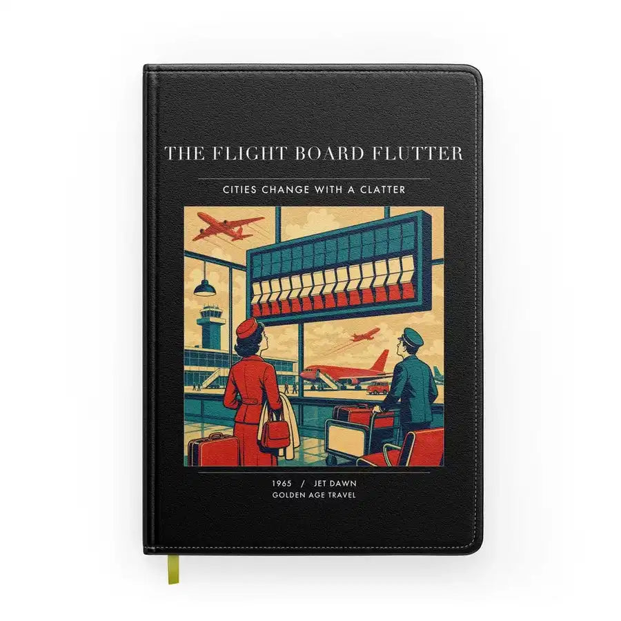 VINTAGE G4302 - The Flight Board Flutter - Designed Notebooks design on black