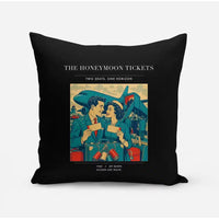 Thumbnail for VINTAGE G4227 - The Honeymoon Tickets - Designed Pillows design on black