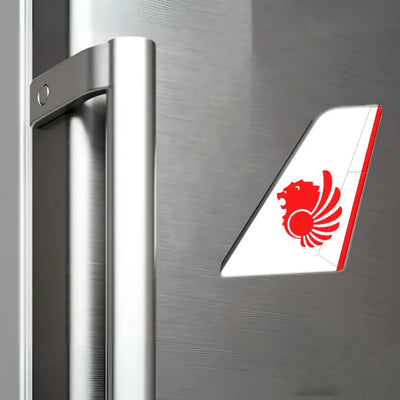Lion Air aviation design tail magnet in 3D metal with magnetic back.