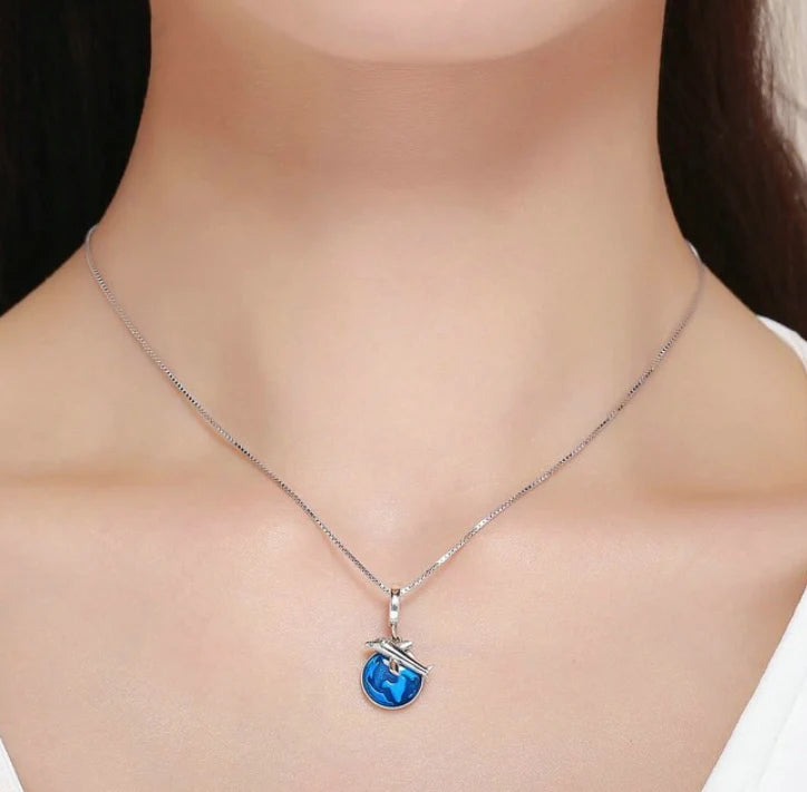 Travel the World by Plane Necklace