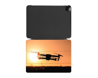 Amazing Drone in Sunset aviation print iPad case, fits iPad.