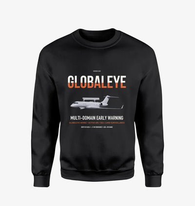 Saab GlobalEye design on black sweatshirt