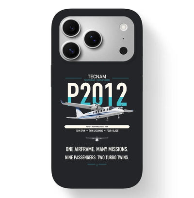 Tecnam P2012 Traveller design on black magsafe iphone case, for iPhone 17 Pro