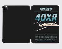 Thumbnail for Bombardier Learjet 40XR design on black ipad tablet case
