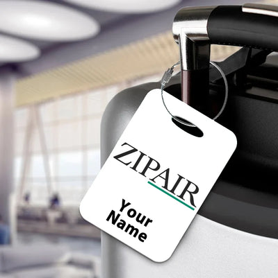 Zipair aviation acrylic luggage tag in durable acrylic.