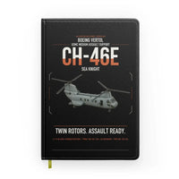 Thumbnail for Boeing Vertol CH-46E Sea Knight design on black notebook