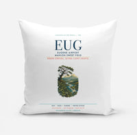 Thumbnail for Eugene Airport Mahlon Sweet Field (EUG) design on white pillow