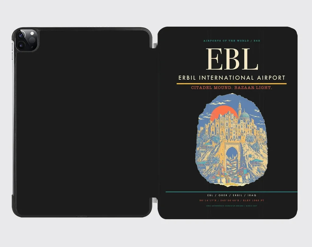 Erbil International Airport (EBL) design on black ipad tablet case