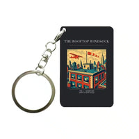 Thumbnail for VINTAGE G4312 - The Rooftop Windsock - Designed Key Chain design on black