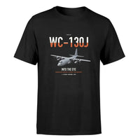 Thumbnail for WC-130J Hurricane Hunter design on black double-side t-shirt, single-side print