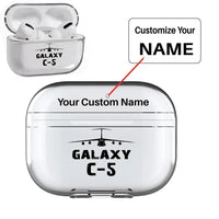 Thumbnail for Military Transport Airplane C 5 AirPods Pro transparent case - Normal + Name