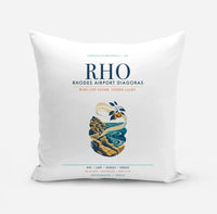 Thumbnail for Rhodes Airport Diagoras (RHO) design on white pillow