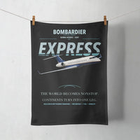 Thumbnail for Bombardier Global Express design on black towel