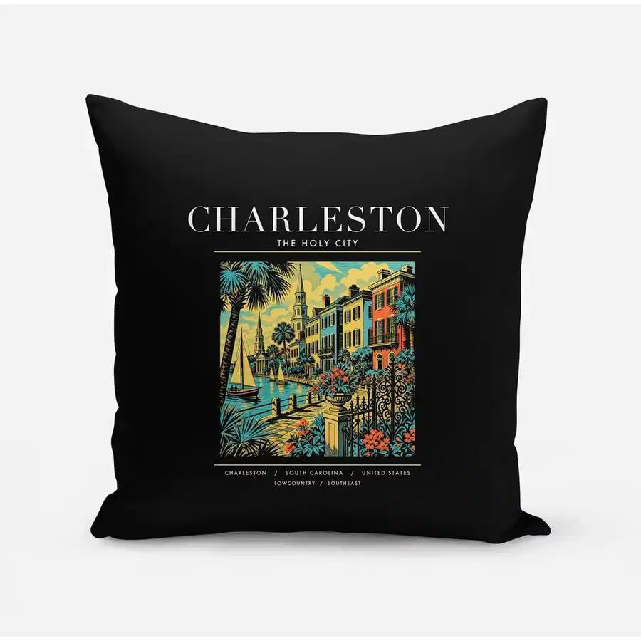 CHARLESTON - Poster - Pillow - Black