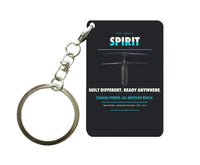 Thumbnail for Ascent AeroSystems Spirit Key Chain design on black key chain
