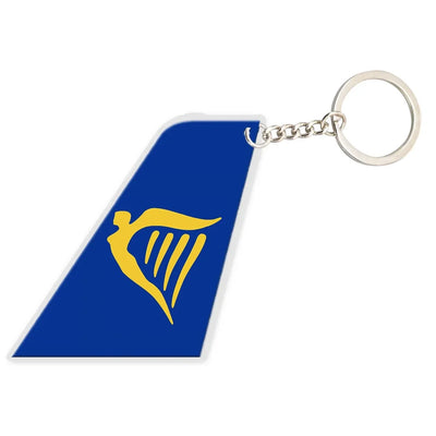 Ryanair aviation shaped key chain, durable metal alloy.