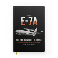 Thumbnail for E-7A Wedgetail design on black notebook