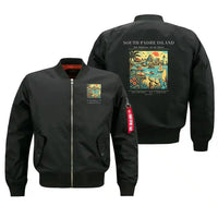 Thumbnail for SOUTH PADRE ISLAND - Poster - Bomber Jacket - Black