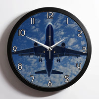 Thumbnail for Airplane From Below aviation design on premium wood and metal wall clock.