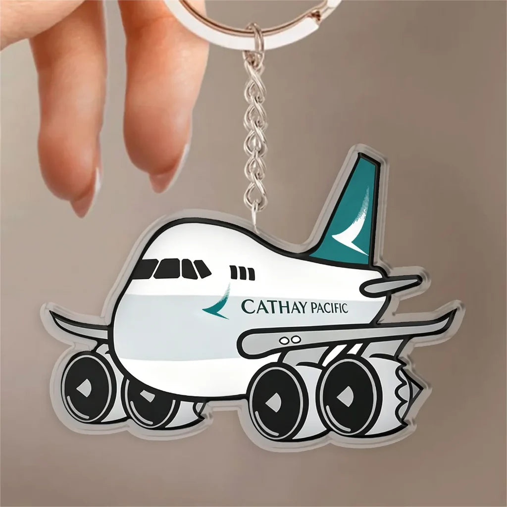 Cathay Pacific Boeing 747-8F Design Acrylic Keychain