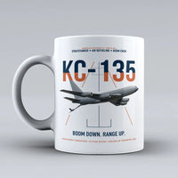 Thumbnail for KC-135 STRATOTANKER design on white ceramic mug, double-side print
