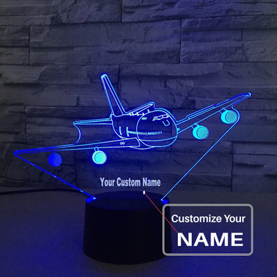 Boeing 747 Classic from Front aviation themed 3D night lamp, premium acrylic with LED.