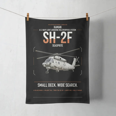 Kaman SH-2F Seasprite design on black towel