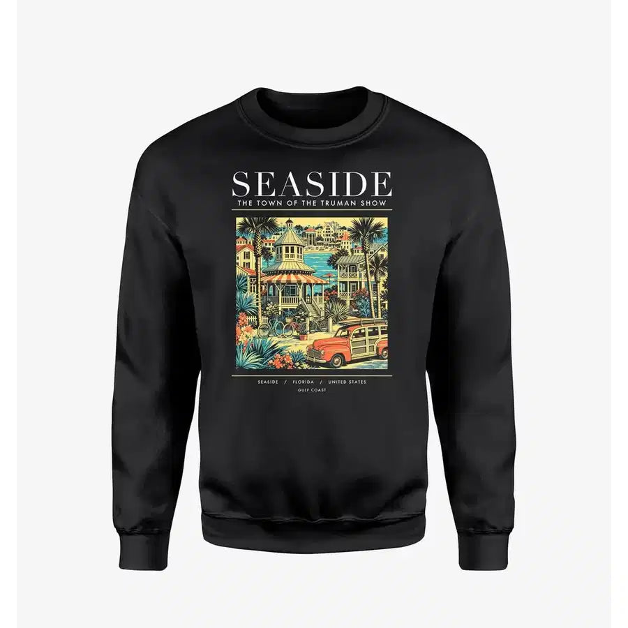 SEASIDE - Poster - Sweatshirt - Black