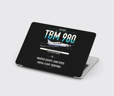 Daher TBM 980 design on black MacBook case