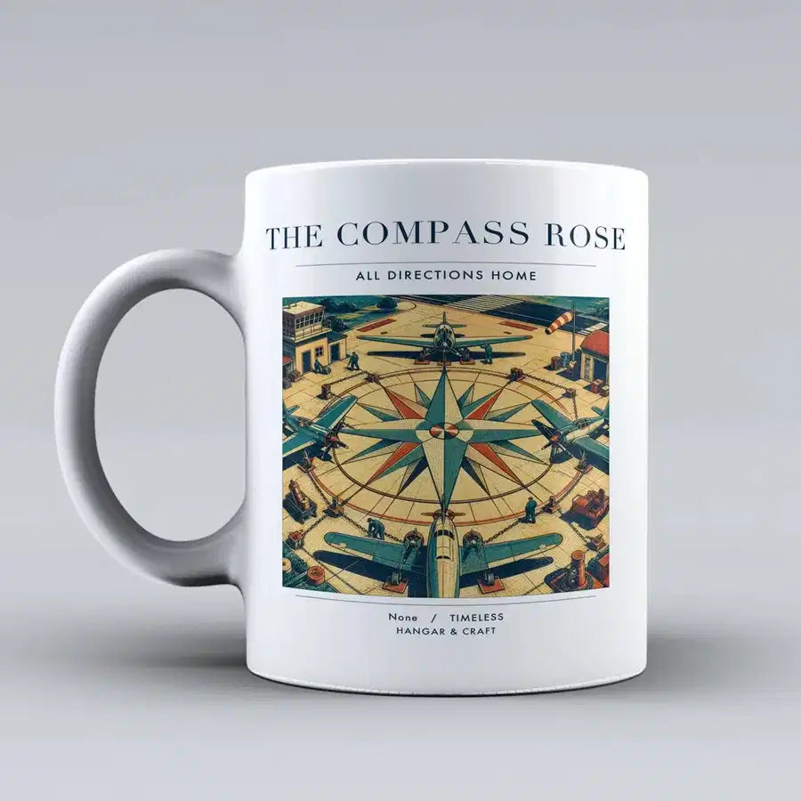 VINTAGE G4139 - The Compass Rose - Ceramic Mug design on white