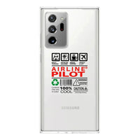 Thumbnail for Airline Pilot Label Transparent Silicone Samsung S & Note aviation themed transparent Samsung Galaxy S/Note case for Samsung.