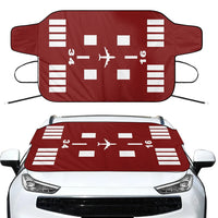 Thumbnail for Special Runway-Red Car aviation design on car windshield cover.