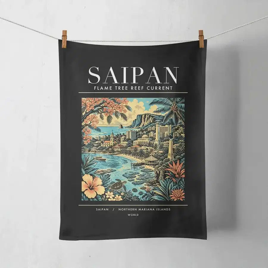 SAIPAN - Poster - Towel - Black