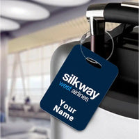Thumbnail for Silk Way West Airlines aviation acrylic luggage tag in durable acrylic.