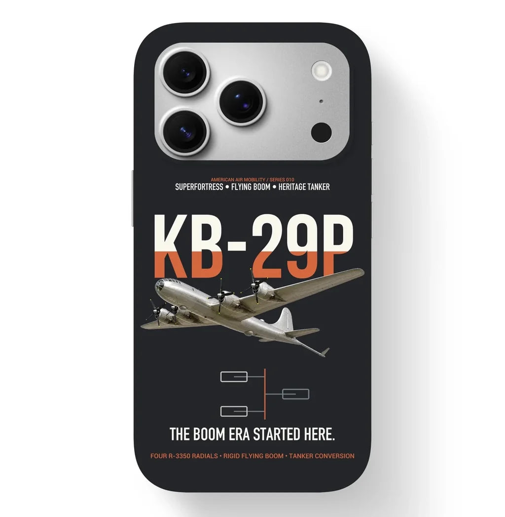 KB-29P SUPERFORTRESS design on black magsafe iphone case, for iPhone 17 Pro