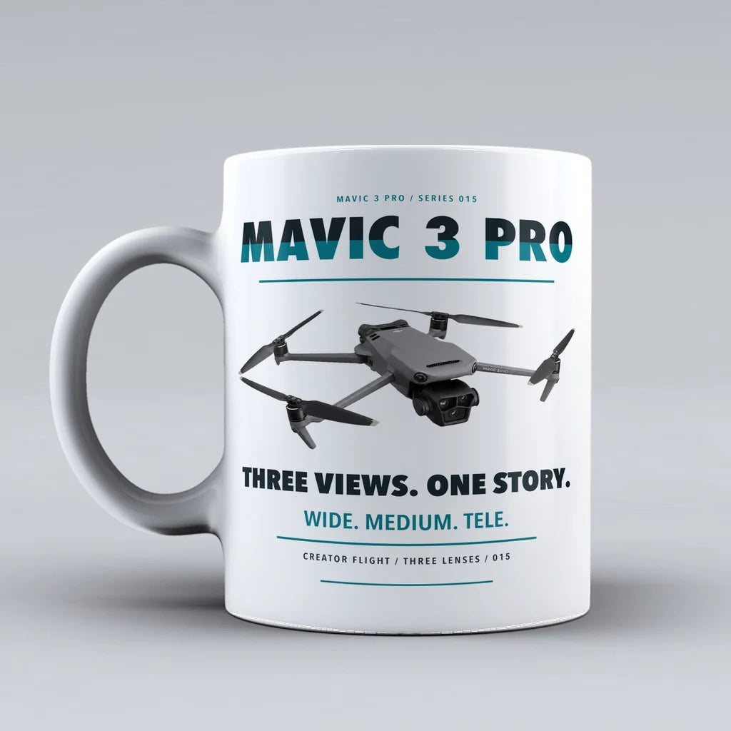 Mavic 3 Pro Mug design on white dji