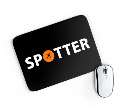 Spotter aviation design on neoprene with anti-slip base mouse pad.