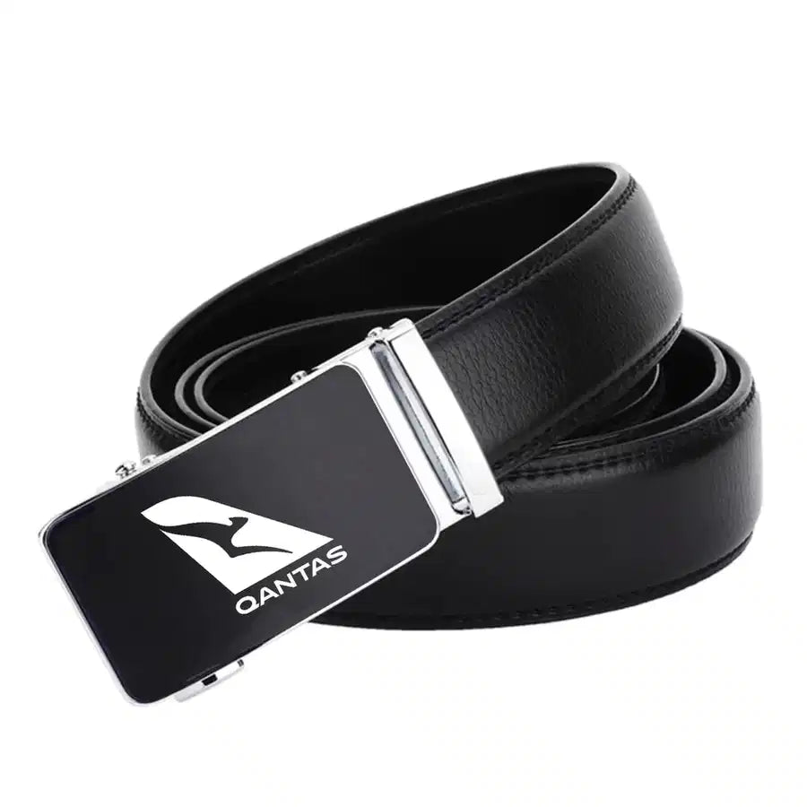 Qantas Airways Airlines aviation men's belt in leather.