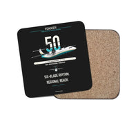 Thumbnail for Fokker 50 design on black 1 piece coaster