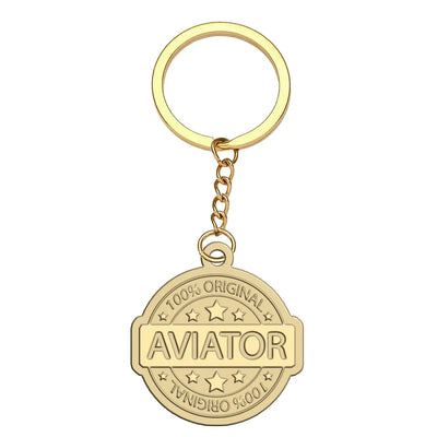100 Original aviation hollow key chain in polished alloy.