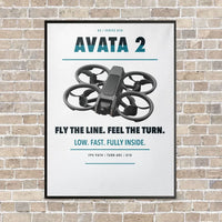 Thumbnail for DJI Avata 2 vertical canvas print - framed - white background