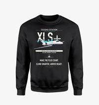 Thumbnail for Cessna Citation XLSPlus design on black sweatshirt