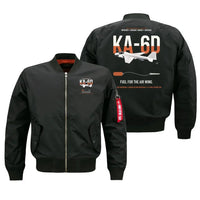 Thumbnail for KA-6D Intruder design on black bomber jacket, double-side print