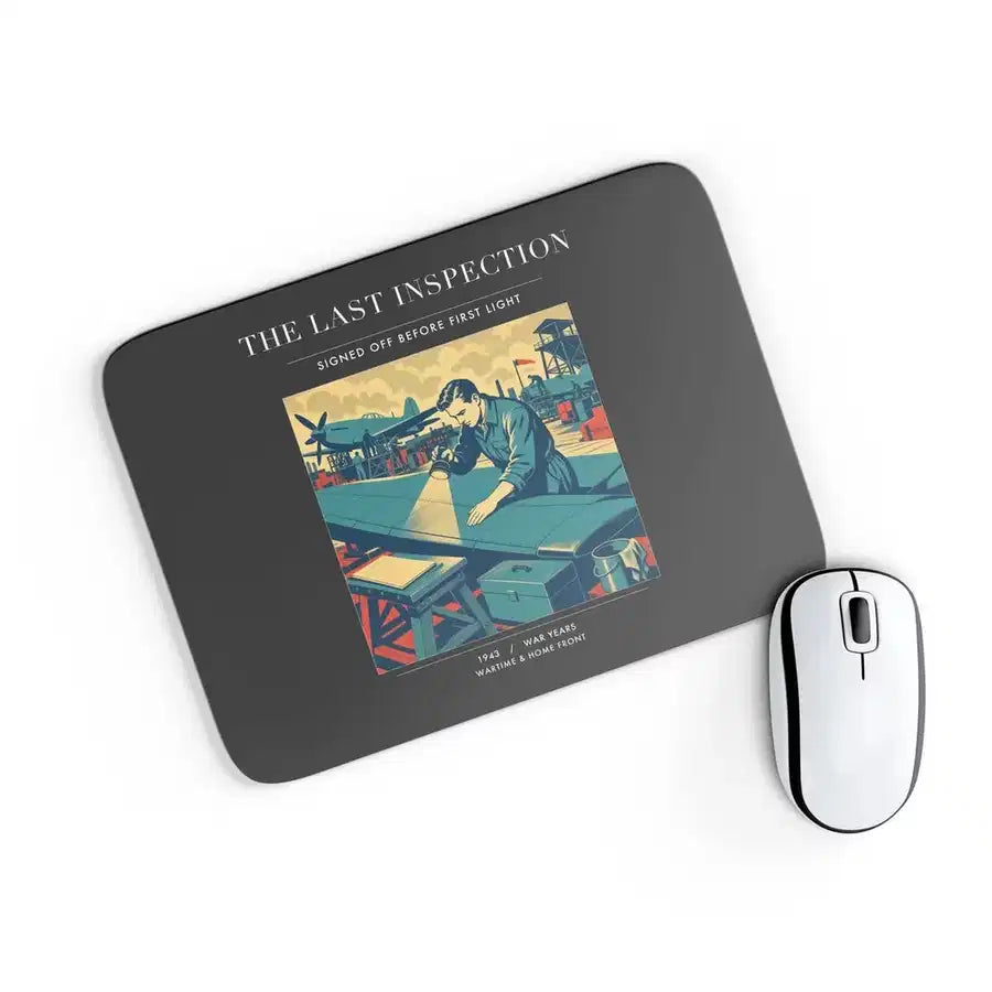 VINTAGE G4536 - The Last Inspection - Designed Mouse Pads design on black rectangle