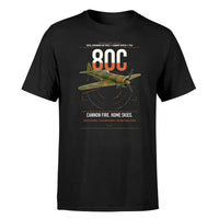 Thumbnail for IAR 80C design on black t-shirt, single-side print