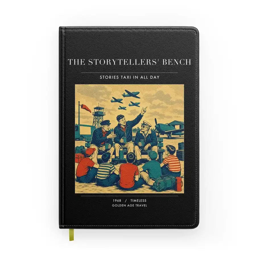 VINTAGE G4430 - The Storytellers' Bench - Designed Notebooks design on black