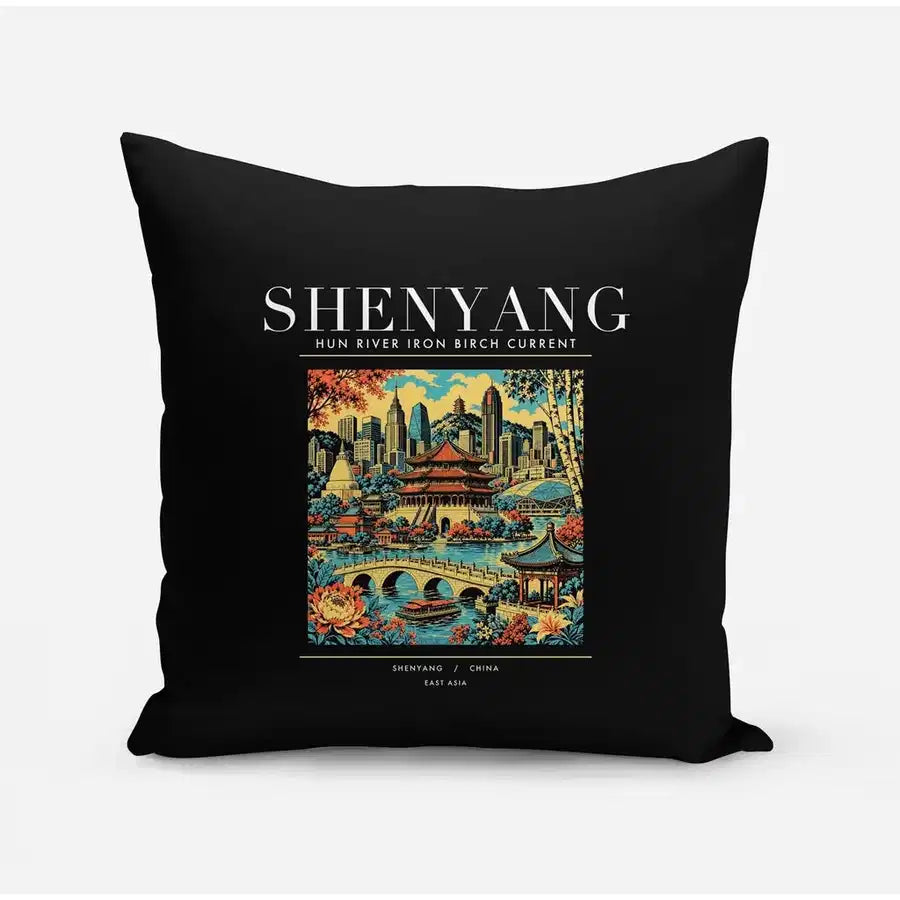 SHENYANG - Poster - Pillow - Black