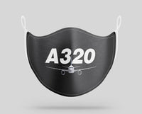 Thumbnail for Super Airbus A320 aviation face mask in breathable cotton blend.