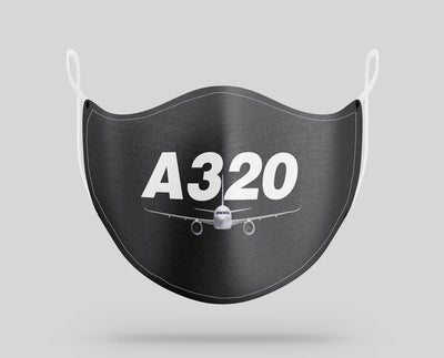 Super Airbus A320 aviation face mask in breathable cotton blend.