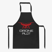 Thumbnail for Drone aviation design on durable cotton blend kitchen apron.